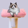 Cat Bed Mattress & Faux Fur Pink Cover
