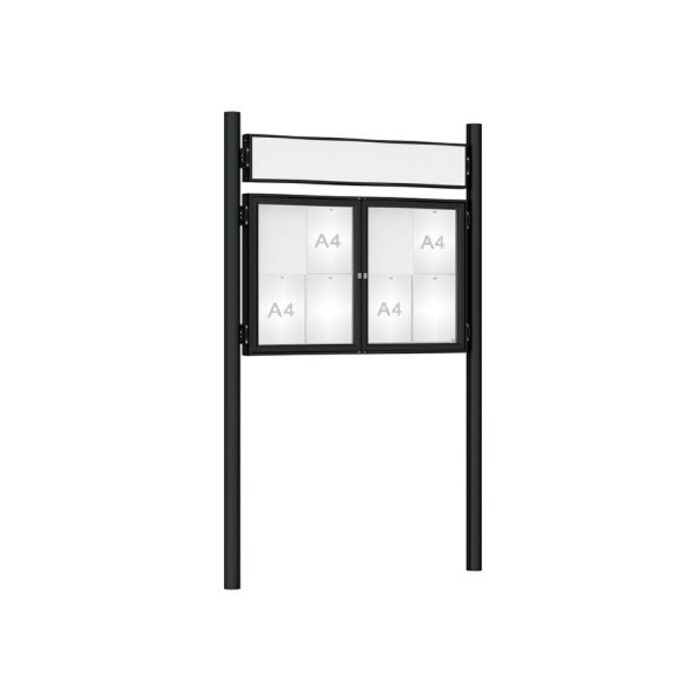 Premium Post Mounted Outdoor Noticeboard