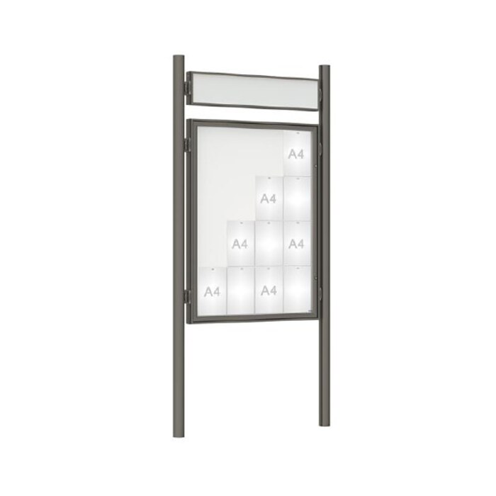 Premium Post Mounted Outdoor Noticeboard