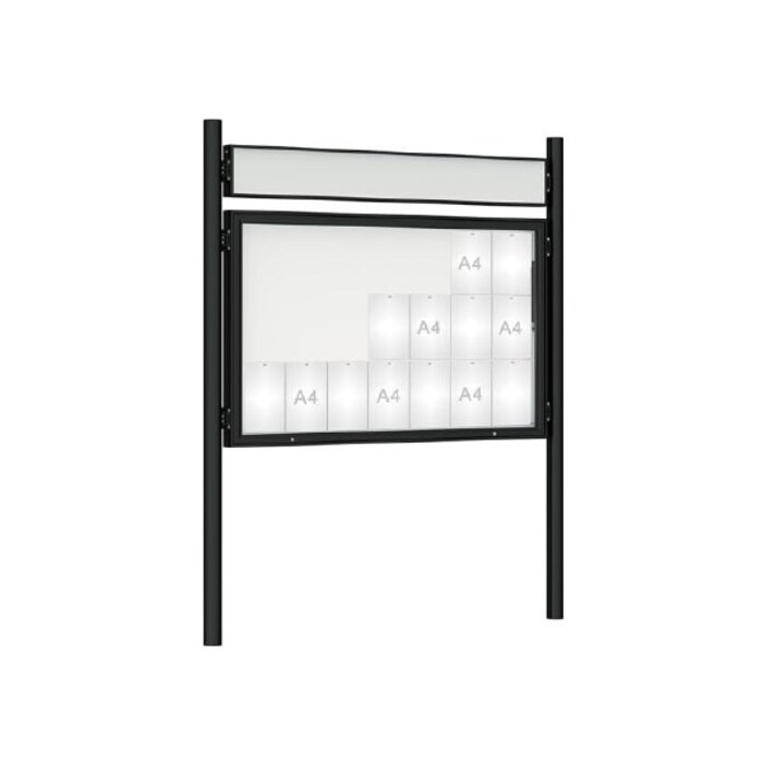 Premium Post Mounted Outdoor Noticeboard