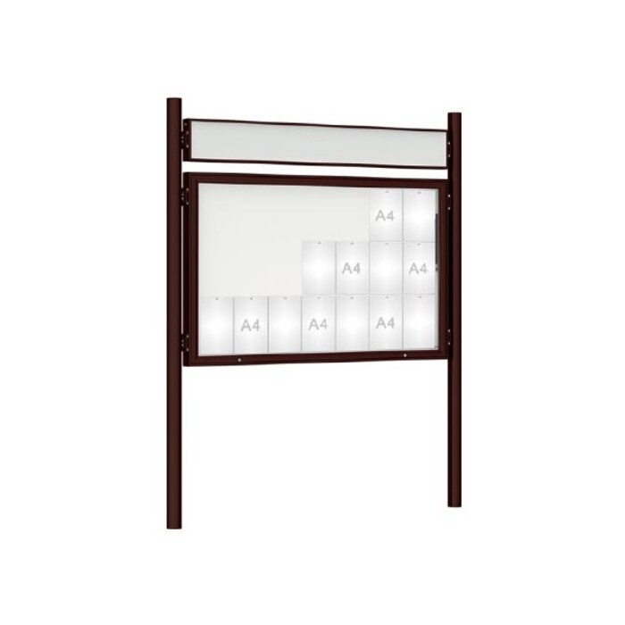 Premium Post Mounted Outdoor Noticeboard