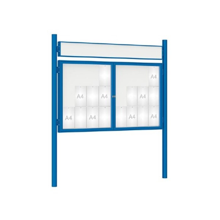 Premium Post Mounted Outdoor Noticeboard