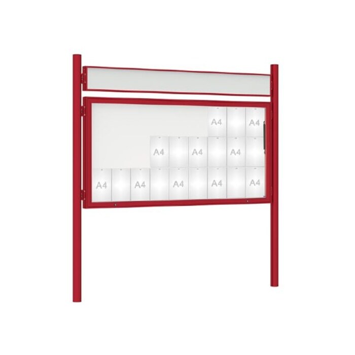 Premium Post Mounted Outdoor Noticeboard