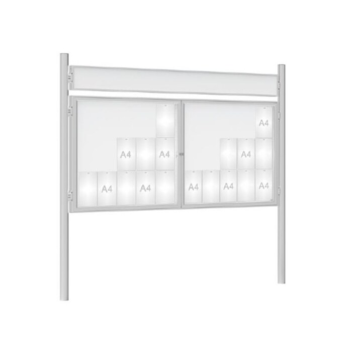 Premium Post Mounted Outdoor Noticeboard
