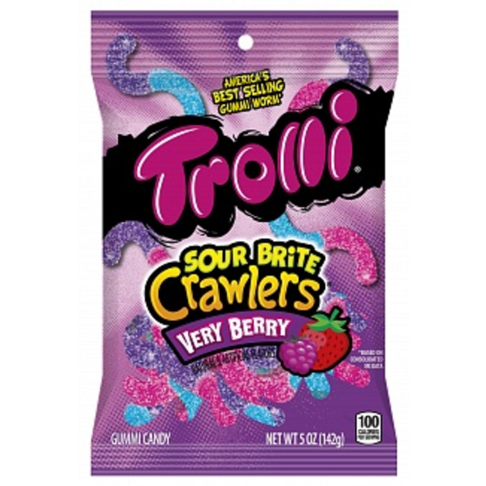 Trolli Crawlers Sour Brite Very Berry Peg Bag 142g *USA*