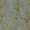 Galvanised Metal Textured Vinyl Wallpaper Blue / Green Grandeco 186405