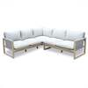 Bracken Outdoors Burford Rope Wooden Square Corner Sofa Garden Furniture Set
