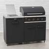 Draco Grills Titan 4 Burner Black Outdoor Kitchen Gas Barbecue with Side Burner Cabinet, Mid February 2026