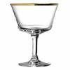 Gold Rim Fizz Cocktail Glass Coupe 20cl