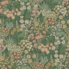 Everbloom Floral Wallpaper Emerald Green