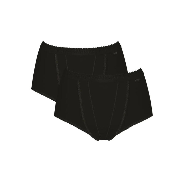 Sloggi Light Control Maxi Brief 2 Pack - Black - 2XL - 18