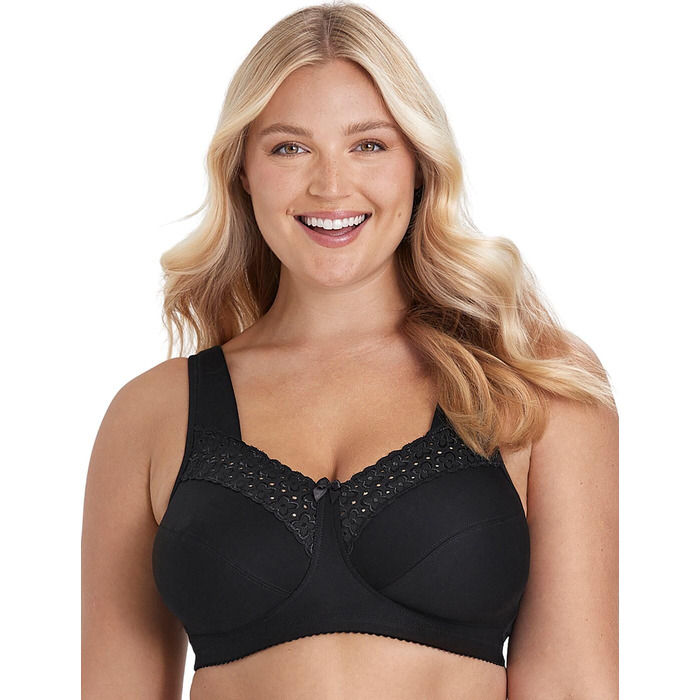 Miss Mary Of Sweden Broderie Anglaise Full Cup Non Wired Bra - Black - 38E