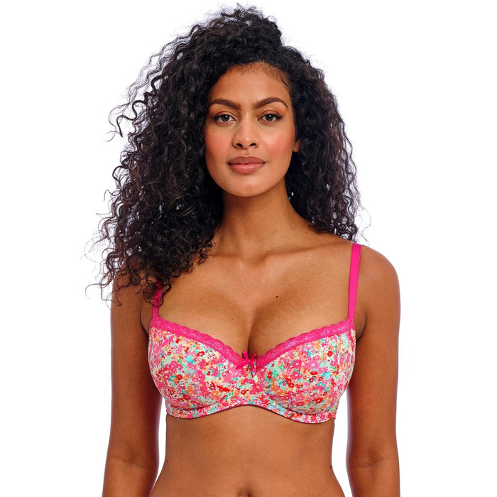 Freya Flirt Padded Half Cup Bra - Hot Pink - 28GG