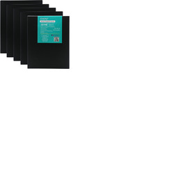 Exerz Pre-Stretched Artist Canvas 5pk - 24x30cm Black