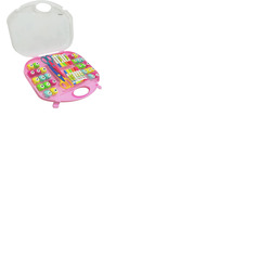 EXERZ Paper Punch Set 40pcs in a Storage Box Including Punches, Craft Scissors, Color Pens -Pink
