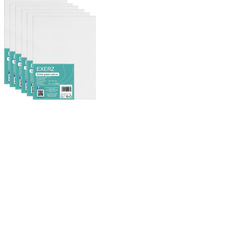 Exerz 24x30cm Canvas Panel 3mm 6pcs Pack 280gsm 100% Cotton/ Blank Artist Canvas Board