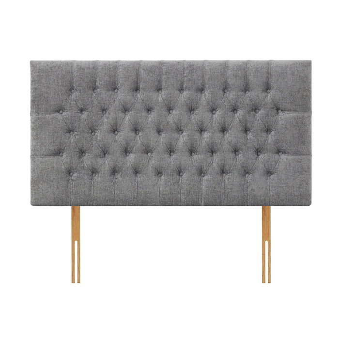 Standard Divan Base with Storage and Headboard Options - 3FT Single 90cm x 190cm / 2 Drawers / Button Pleat