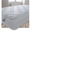 Starlight Beds 7. 25" Deep Hybrid Diamond Quilted White Border with Memory Foam and Open Coil Spring Mattress