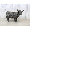 Highland Cow Silver Ornament