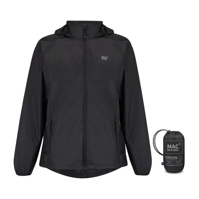 Mac in A Sac Origin Packable Waterproof Jacket Jet Black XXS