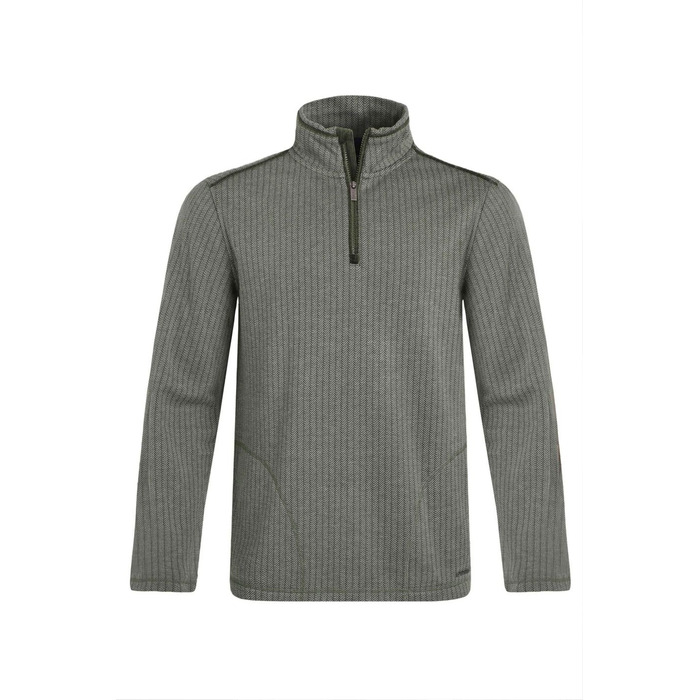 Weird Fish Sterling Eco 1/4 Zip Herringbone Fleece Dark Olive S