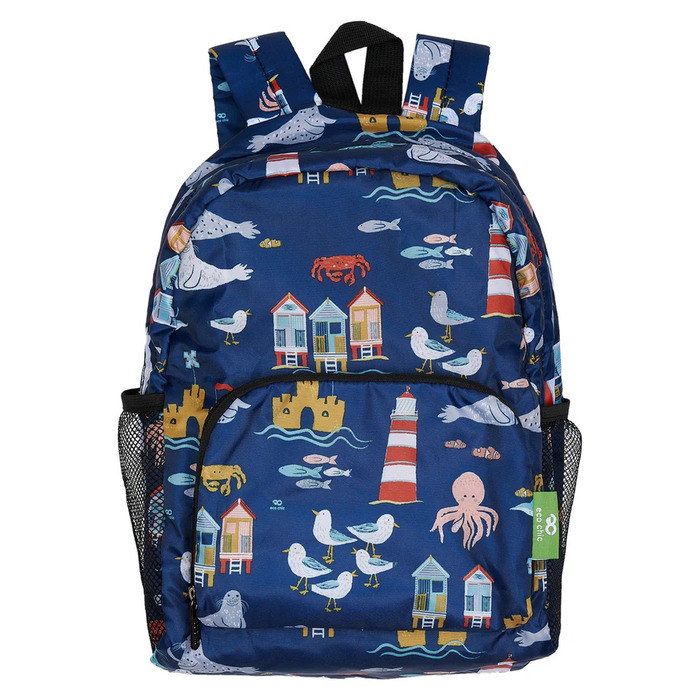 Eco Chic Lightweight Foldable Mini Backpack Seaside