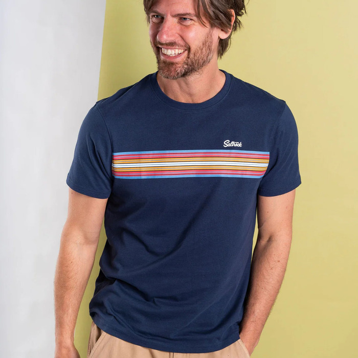Saltrock Men's Classic Strip Short Sleeve T-Shirt Blue S