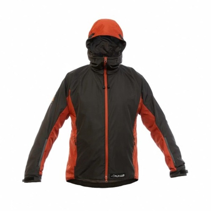 Paramo Men's Caminata Waterproof Jacket Dark Grey/Outback Red-2XL