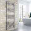 ELEGANT 1600x600mm Straight Chrome Heated Towel Rail Rad Radiator Bathroom Central Heating