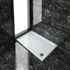 ELEGANT 1200x800x40mm Ultra- Slim Stone Resin Rectangle Shower Tray + 90mm Waste