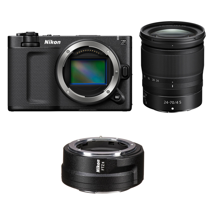 Nikon ZR 6K Cinema Camera with Z 24-70mm f/4 S Lens with FTZ II Mount Adapter