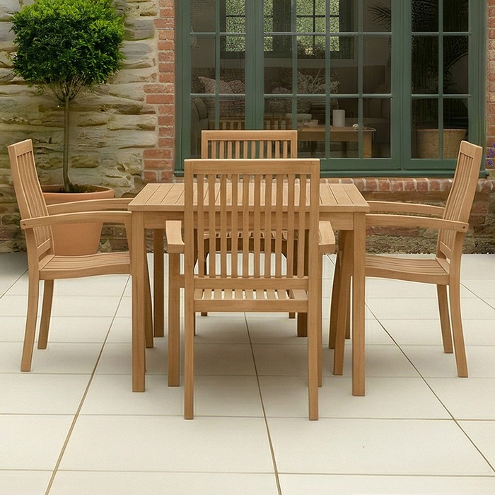 Teak Square Dining Table