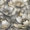 Aminah Floral Wallpaper Charcoal / Gold Muriva 224501