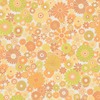 Retro Daisy Cluster Motif Wallpaper Mustard / Green AS Creation 39535-5