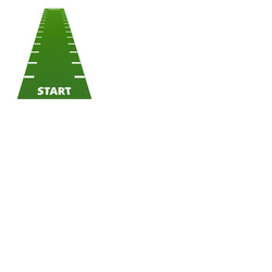 Sprint Track (Start, Finish & 0. 5 Meter Line Markings)