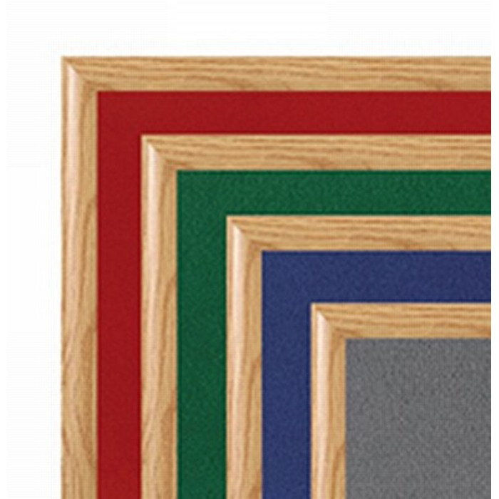 Bi-Office Blue Felt Noticeboard Oak Effect Frame 1200 x 1200mm