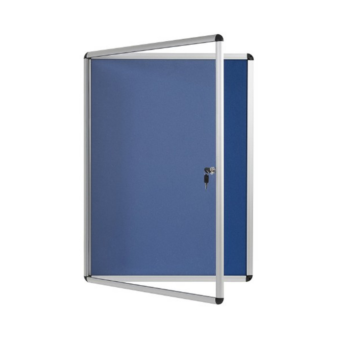 Bi-Office Lockable Felt Display Cases