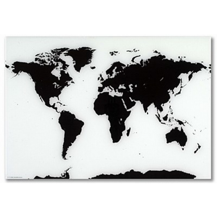 NAGA Magnetic Glass World Map