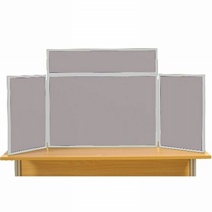 Midi Desk Top Display Stand Grey Frame/Grey Fabric