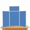 3 Panel Maxi Desk Top Display Stand Grey Frame/Blueberry Fabric