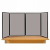 4 Panel Maxi Desk Top Display Stand Black Frame/Grey Fabric
