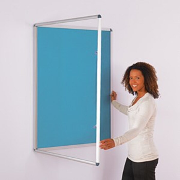ColourPlus Tamperproof Noticeboard 900x900mm Cyan