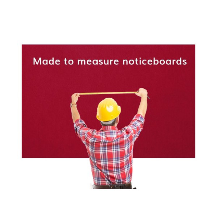 Made to Measure Felt Noticeboard Up to 1200x900mm Burgundy Fabric Unframed