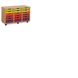 18 Shallow Tray Unit Beech Finish Other Colour Trays