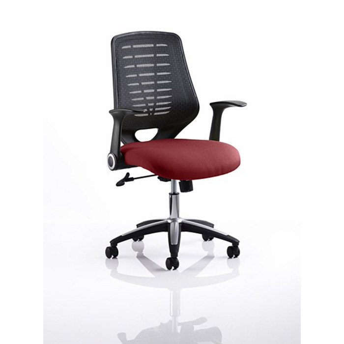 Relay Mesh Back Task Chair Ginseng Chilli Seat Black Back