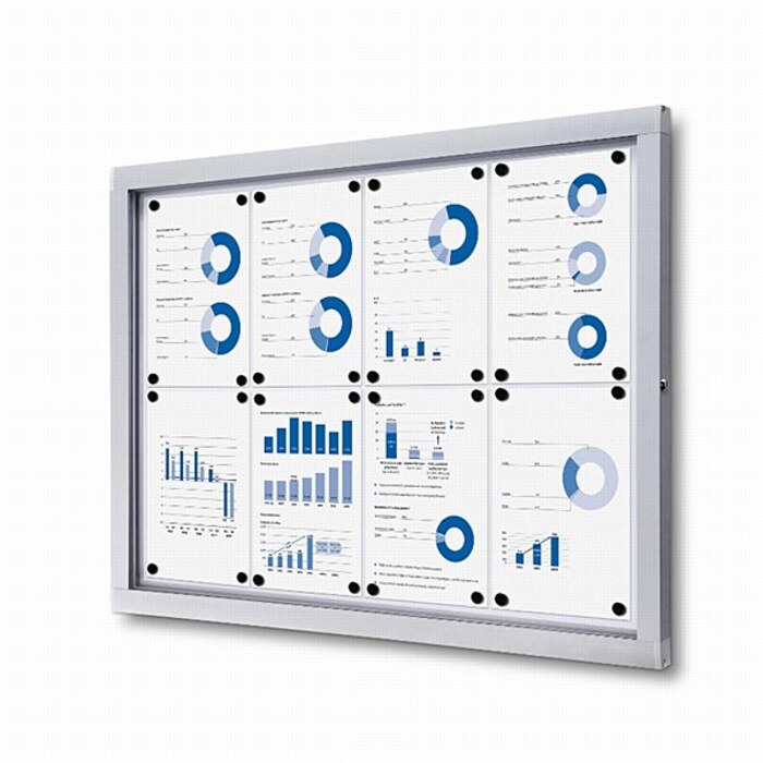 Indoor/Outdoor Lockable Whiteboard