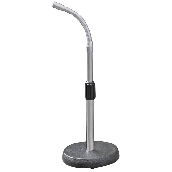 Goose Neck Desk Microphone Stand - Heavy Stable Base