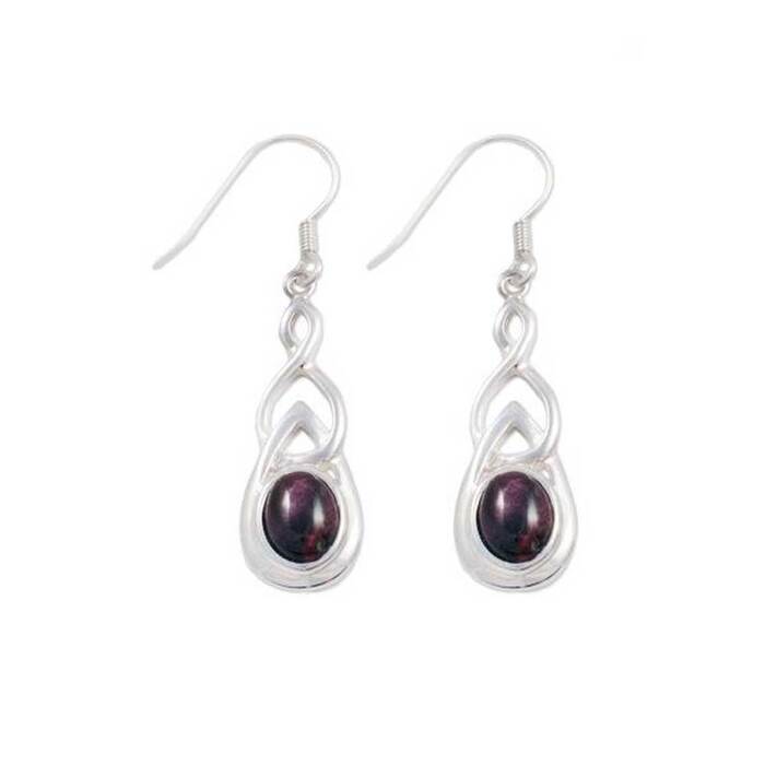 Heathergems Celtic Silver Plated Drop Earrings