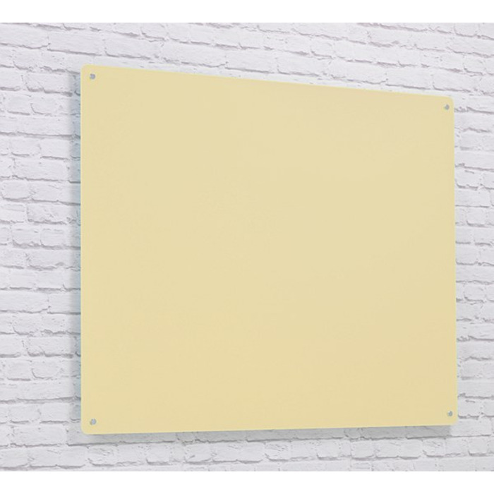 Wall Mounted Glass Board 1200 x 1200mm Cream