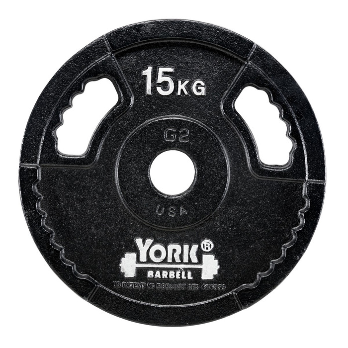 York 15kg G2 Cast Iron Olympic Weight Plate
